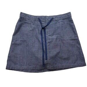 White Stag Women’s 14 Lightweight Chambry Denim Skort Shorts 100% Cotton